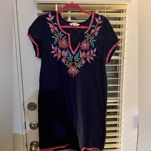 Colorful embroidered coverup